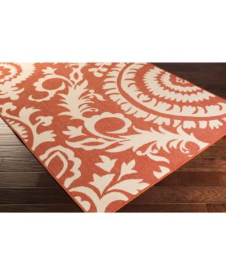 CLOSEOUT! Alfresco ALF-9613 Rust 8'9" Round Area Rug, Indoor/Outdoor