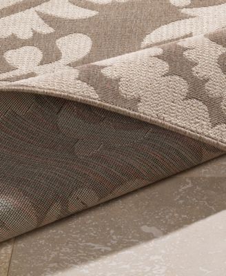 CLOSEOUT! Alfresco ALF-9616 Camel 8'9" Round Area Rug, Indoor/Outdoor