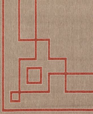 CLOSEOUT! Alfresco ALF-9633 Rust 6' x 9' Area Rug, Indoor/Outdoor