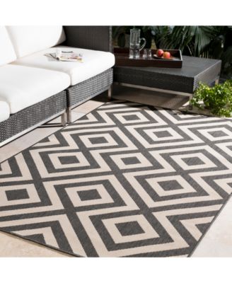 Alfresco ALF-9639 Black 3' x 5'6" Area Rug, Indoor/Outdoor