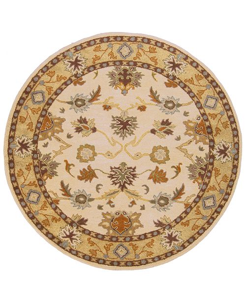 Surya Caesar Cae 1010 Khaki 8 Round Area Rug Reviews Rugs Macy S