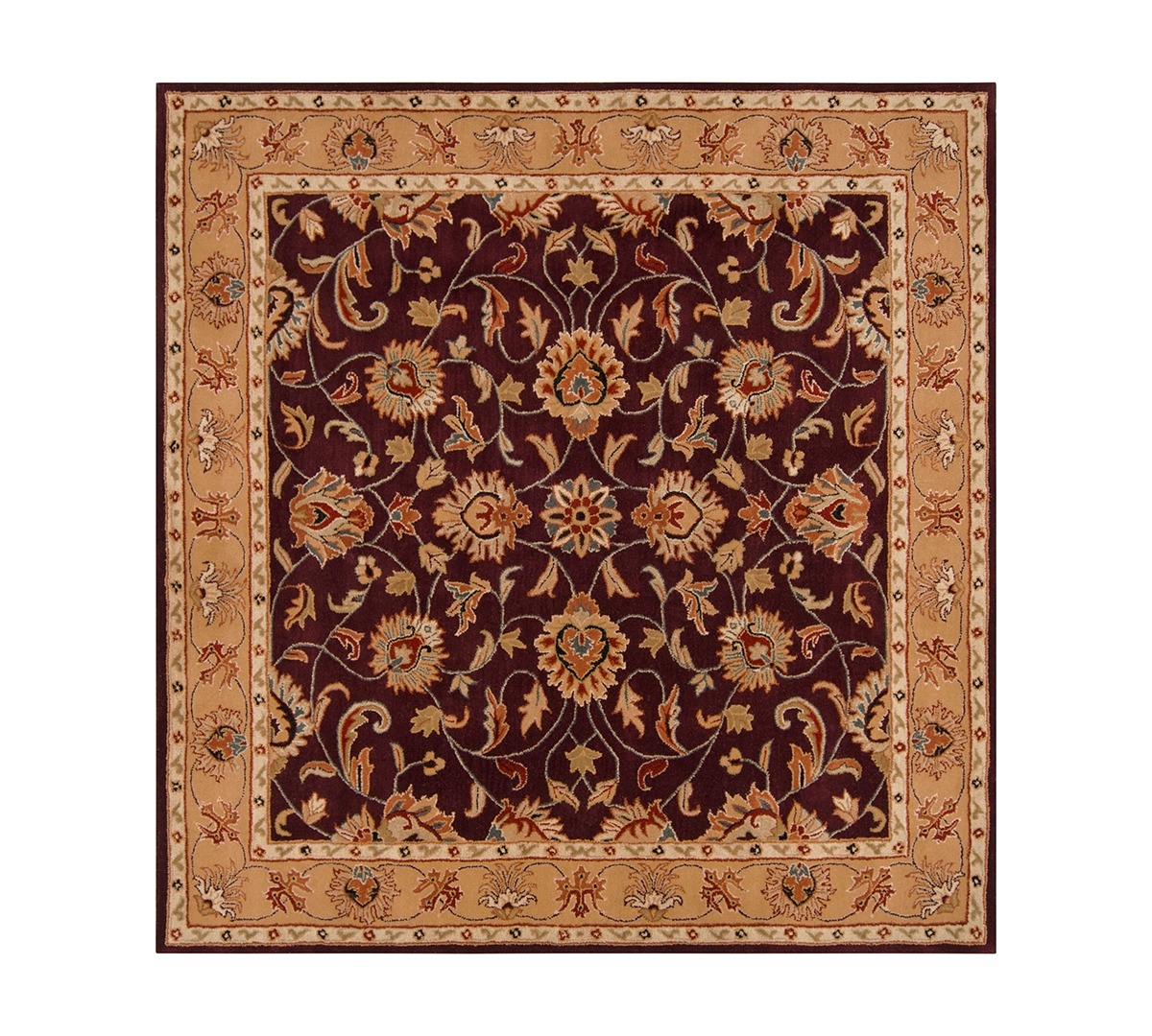 Surya Caesar Cae-1024 Burgundy 6' Square Area Rug - Burgundy