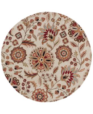 Livabliss - Athena ATH-5035 Dark Brown 4' Round Area Rug