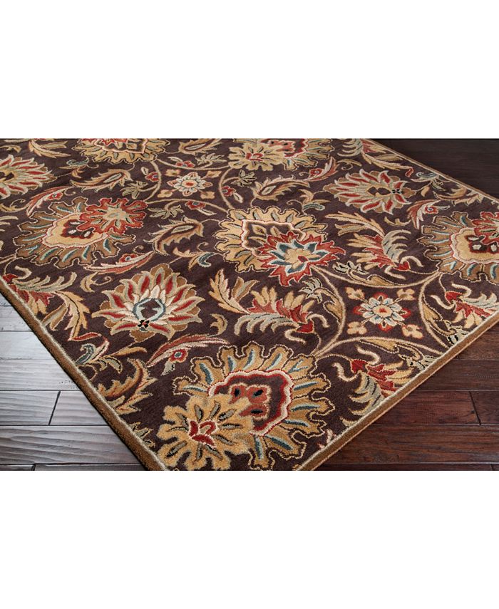 Surya - Caesar CAE-1028 Dark Brown 8' Square Area Rug