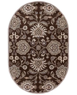 Surya - Caesar CAE-1063 Dark Brown 6' x 9' Oval Area Rug