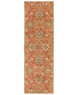 Livabliss Caesar CAE-1107 Burnt Orange 3' x 12' Runner Area Rug - Macy's