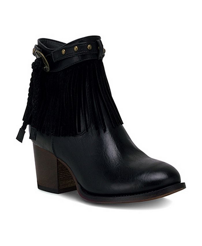 Wanted Mane Western Fringed Bootie - Macy's