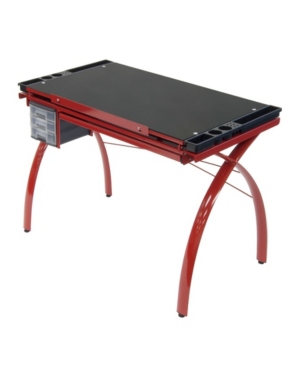 Clickhere2shop Futura Craft Station Glass - Red/Black