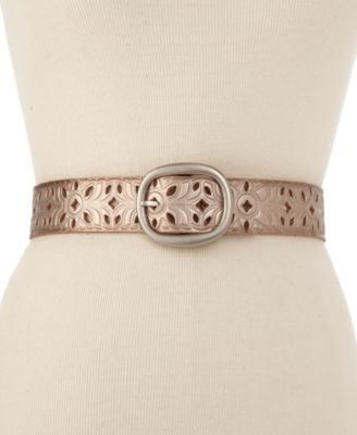 Fossil - Floral Perforated Leather Belt