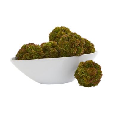 4-In. Sedum Artificial Succulent Artificial Spheres, Set of 6