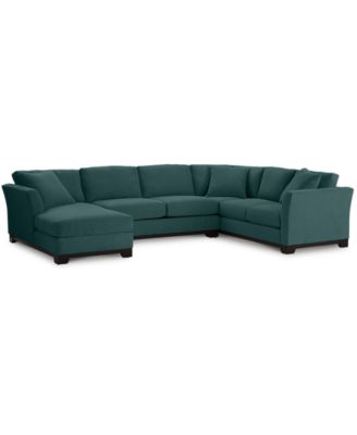 Elliot II 138" Fabric 3-Piece Chaise Sleeper Sectional