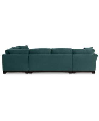 Elliot II 138" Fabric 3-Piece Chaise Sleeper Sectional