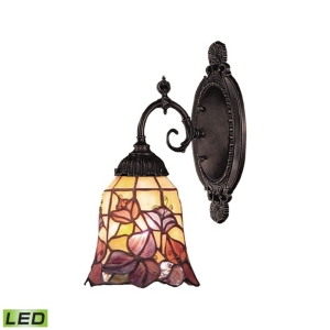 Mix-n-Match 1-Light Sconce in Tiffany Bronze - Led Offering Up To 800 Lumens (60 Watt Equivalent)