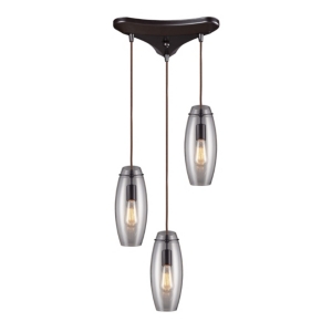 Menlow Park 3-Light Pendant in Oiled Bronze