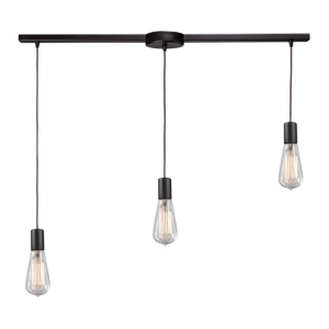 Menlow Park 3-Light Linear Pendant in Oiled Bronze