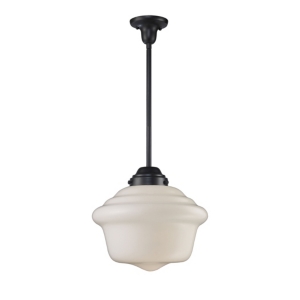 Schoolhouse 1-Light Pendant in Oiled Bronze