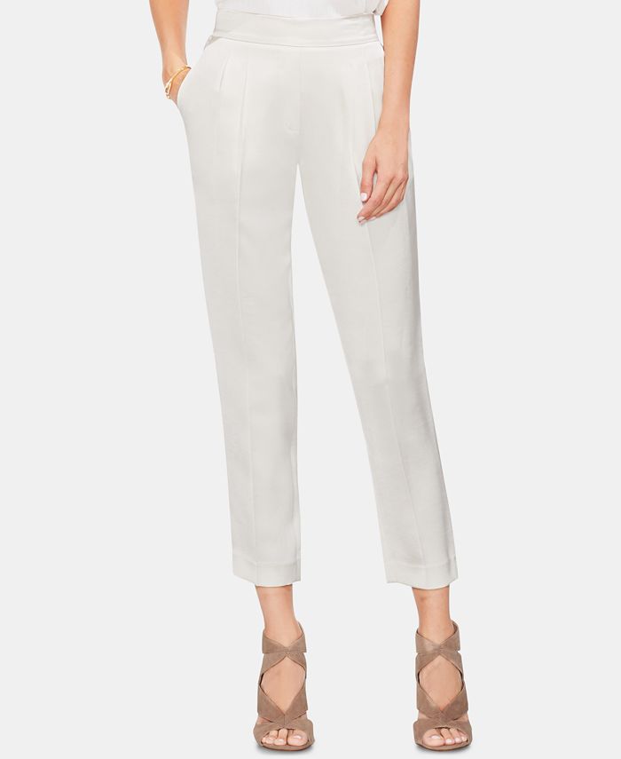 Vince Camuto Slim Leg Front Pleated Pants - Macy's