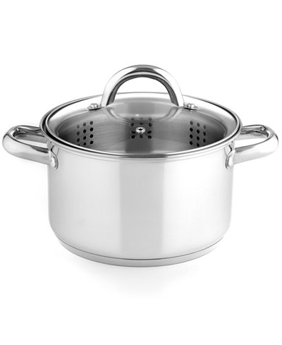 Tools of the Trade Stainless Steel 4 Qt. Soup Pot with Steamer Insert, Created for Macy's