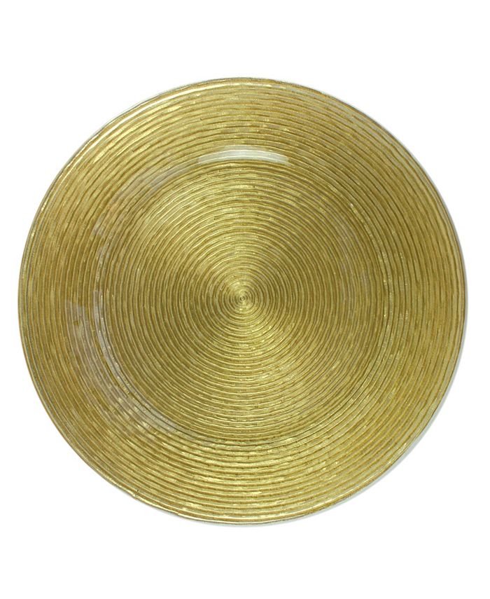 American Atelier Jay Import Circus Silver Glitter Charger Plate Macy's