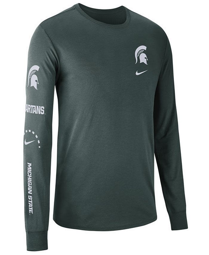 Nike Men's Michigan State Spartans Long Sleeve Basketball T-Shirt - Macy's