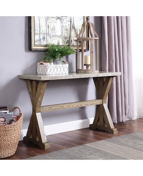 Furniture Of America Marque Marble Top Sofa Table Reviews