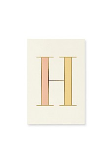 New York It's Personal Initial Collection Notepad, H