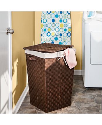 Honey Can Do - Decorative Woven Hamper with Lid