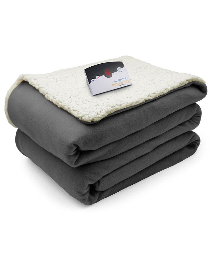 Biddeford Electric Comfort Knit Fleece/Sherpa Blankets Macy's