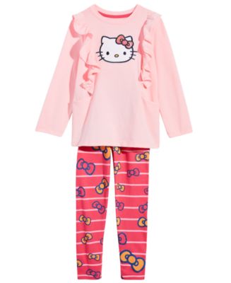 Hello Kitty Little Girls Ruffle Tunic & Leggings Set - Macy's