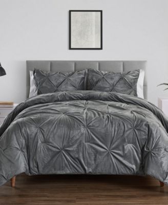 VCNY Home - Carmen Kiss Pleat Velvet Grey King