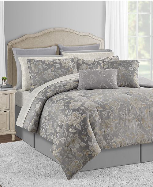 Sunham Connie 20 Pc Gray Comforter Sets Reviews Bed In A