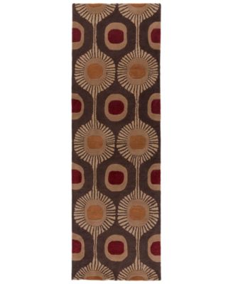 Livabliss - Forum FM-7170 Dark Brown 2'6" x 8' Runner Area Rug