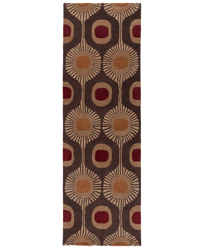 Surya - Forum FM-7170 Dark Brown 2'6" x 8' Runner Area Rug