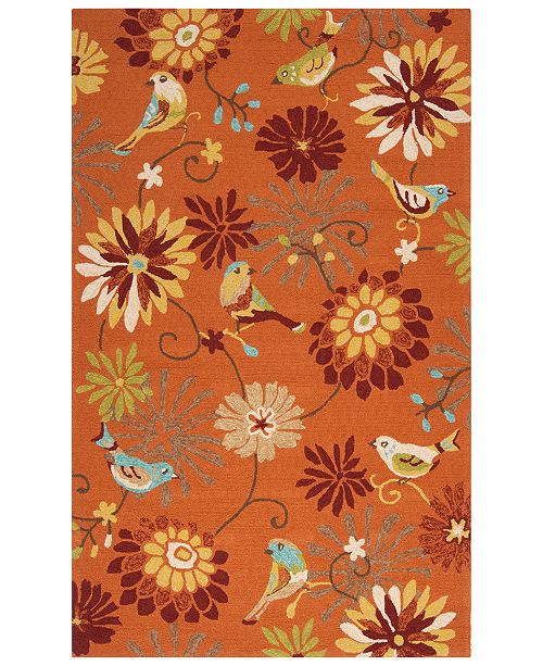 Surya Rain Rai 1104 Burnt Orange 3 X 5 Area Rug Indoor Outdoor Reviews Rugs Macy S