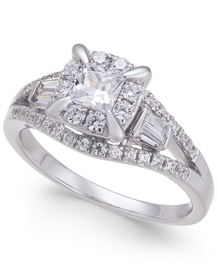 Macy's Diamond Princess Engagement Ring (1 ct. t.w) in 14k White Gold