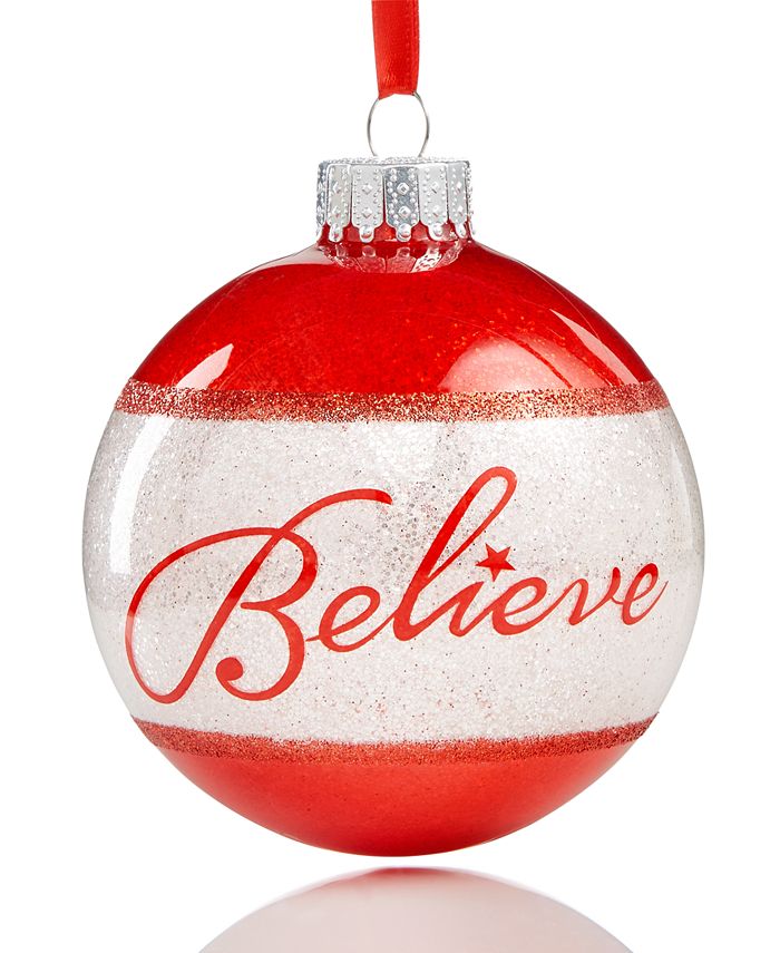 Holiday Lane Macy\'s Believe Ball Ornament Created for Macy\'s - Macy\'s