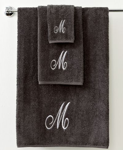 monogram initial towels