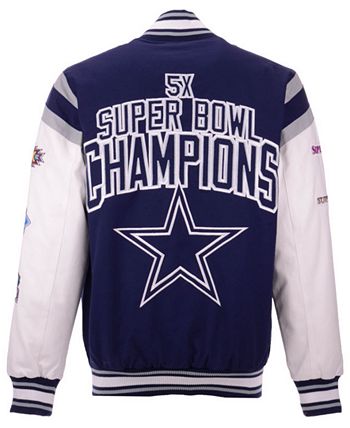 Authentic NFL Apparel Men's Dallas Cowboys Home Team Varsity Jacket - Macy's