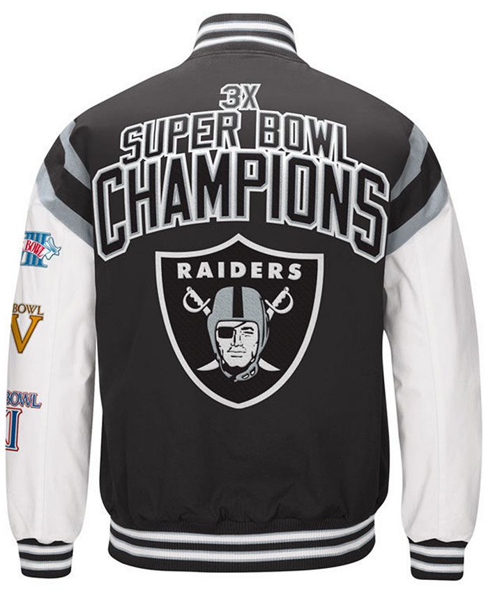 Authentic NFL Apparel Men's Oakland Raiders Home Team Varsity Jacket