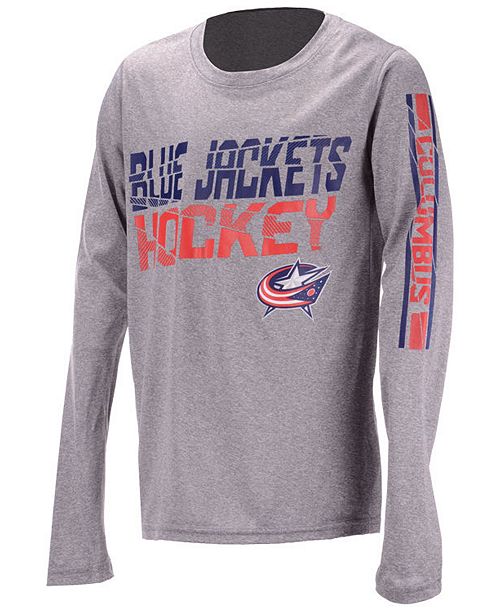 Outerstuff Columbus Blue Jackets Break Lines Long Sleeve T Shirt