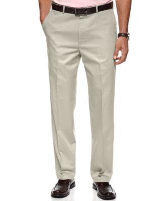 Haggar - Pants, Never Iron Cotton Flat Front