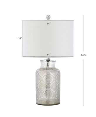 Emilia Trellis Pattern Glass Led Table Lamp