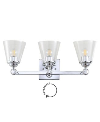 Marion 3-Light Hurricane Metal, Glass Vanity Light