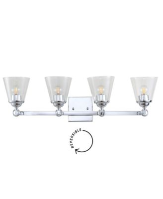 Marion 4-Light Hurricane Metal, Glass Vanity Light
