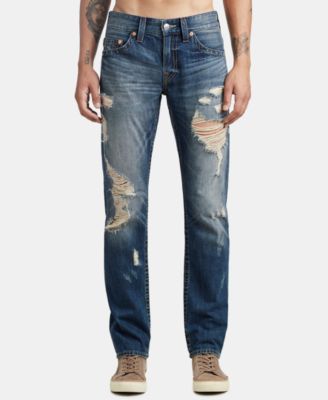 True Religion - Mens Slim-Fit Pre-Ripped Jeans