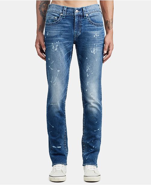 mens black splatter jeans