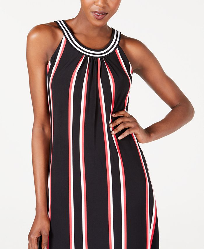 Calvin Klein Striped Halter Maxi Dress Macy's