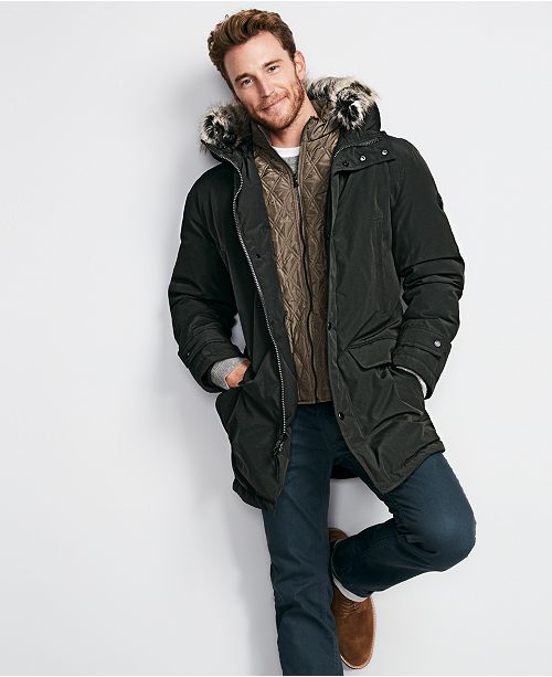 Michael Kors Michael Kors Men's Hooded Bib Snorkel Parka, Created for