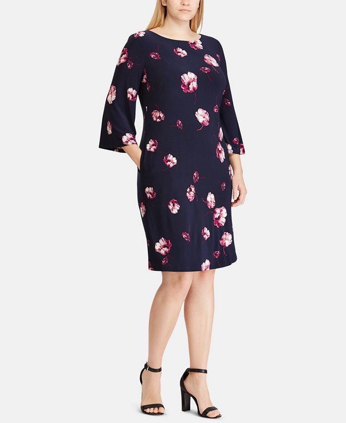 Lauren Ralph Lauren Plus Size Floral-Print Shift Dress & Reviews ...