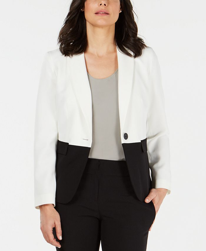 Le Suit Colorblocked-Jacket Pantsuit & Reviews - Wear to Work - Women ...